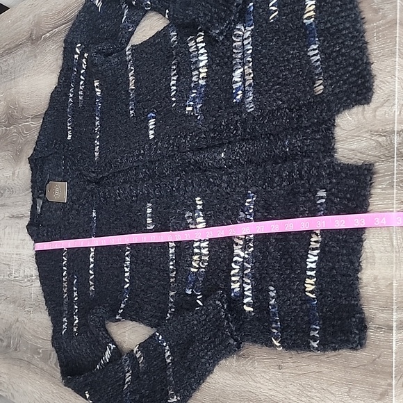 NEW! Janice Apparel Cozy Popcorn Knit Cross Stitch Pattern Cardigan Sweater OSFM - Picture 6 of 10